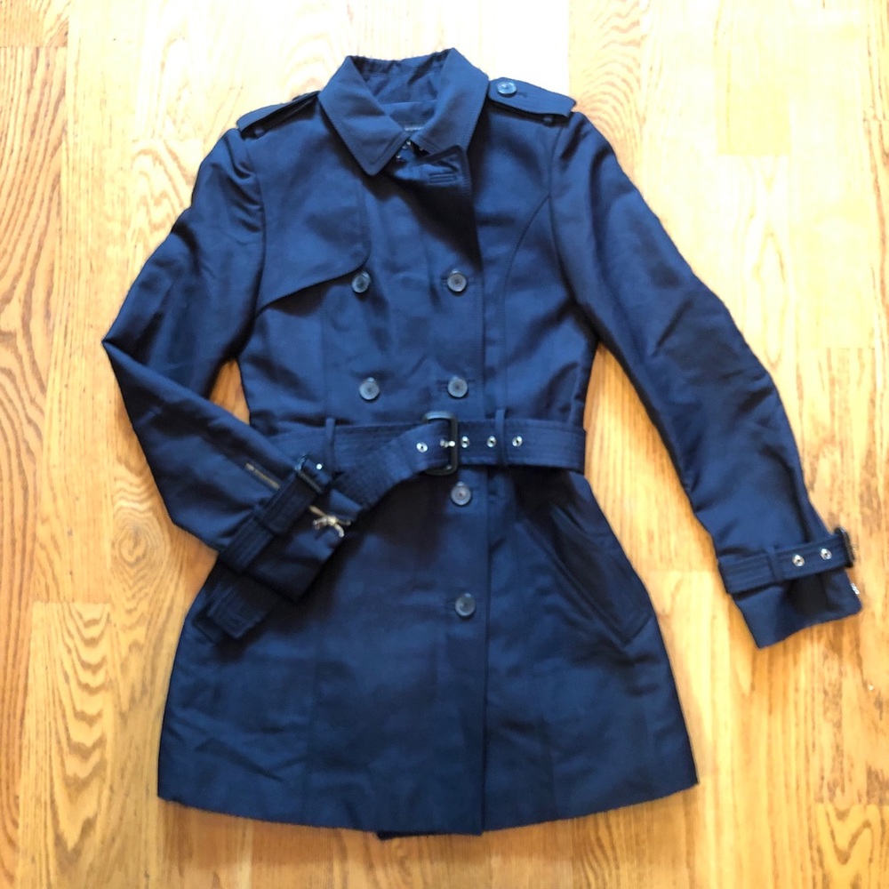 NWT Navy Zara Trench Coat